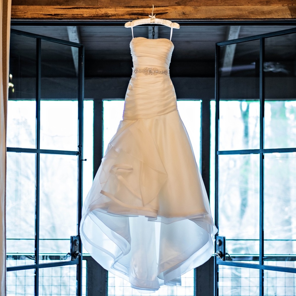 Lea Anne Belter Silk Wedding Dress Gown Lea Ann white mermaid fit and flare